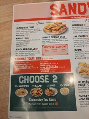 Menu photo 1 McAlister's Deli Muskogee, OK Menu photo 1 McAlister's Deli Muskogee, OK