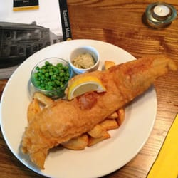 Stonebridge Inn - Fish & Chips look at the size of it YIKES it's a whopper!