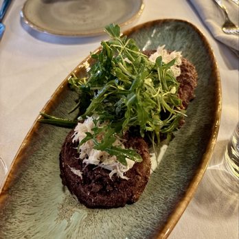 Central Creek American Bistro - Fried Green Tomatoes with Crab - American Near Me - Jackson, Tennessee