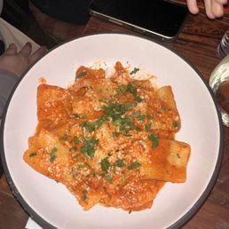Rigatoni a La Vodka Bolognese