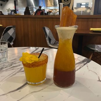 Kin Long Beach - Spicy margarita on fire with mezcal and iced Thai tea - Thai Near Me - Long Beach, California Kin Long Beach - Spicy margarita on fire with mezcal and iced Thai tea - Thai Near Me - Long Beach, California