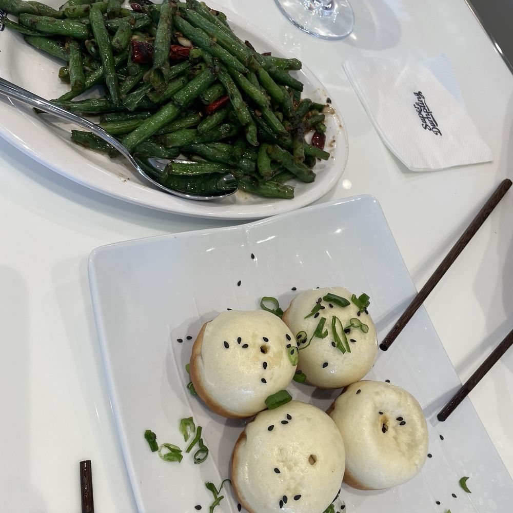 Super Dumpling - Garlic string beans and pan fried beef buns - Noodles Near Me - Orange, California Super Dumpling - Garlic string beans and pan fried beef buns - Noodles Near Me - Orange, California