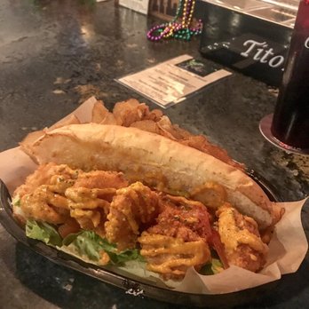 The Barrel Room - Mardi Gras special: shrimp Po boy sandwich. Must try!! - Bars Near Me - Enterprise, Alabama The Barrel Room - Mardi Gras special: shrimp Po boy sandwich. Must try!! - Bars Near Me - Enterprise, Alabama