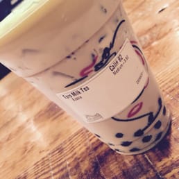 Taro tea with bubbles