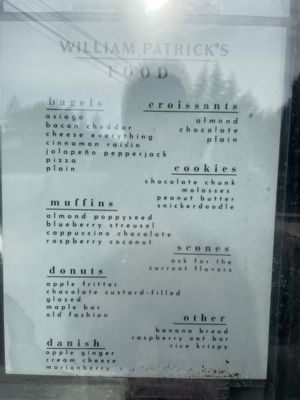 Menu photo 2 William Patrick's Coffee Gig Harbor, WA Menu photo 2 William Patrick's Coffee Gig Harbor, WA