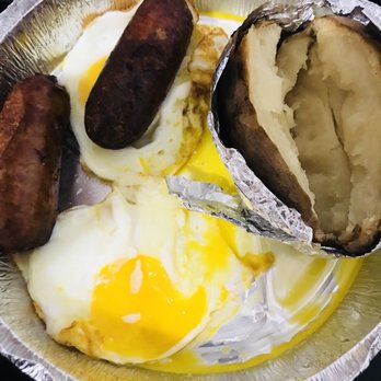 Cafe 82 - 2 eggs sunny side up with sausage and baked potato was ok - Diners Near Me - New York, New York Cafe 82 - 2 eggs sunny side up with sausage and baked potato was ok - Diners Near Me - New York, New York