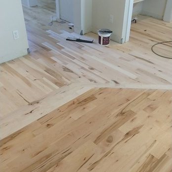 Beford Flooring - We removed severely water damaged flooring and replaced with matching maple - Flooring Near Me - Boise, Idaho