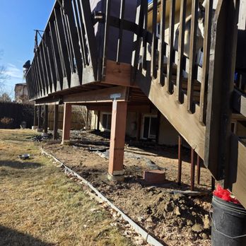 Occ Deck Repair - Replacement of bema and rim holding the stairs up - Decks & Railing Near Me Occ Deck Repair - Replacement of bema and rim holding the stairs up - Decks & Railing Near Me