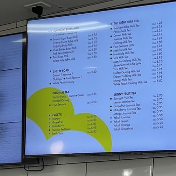 Sunright Tea Studio - Upland - Menu - Bubble Tea Near Me - Upland, California