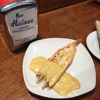 Haizea - Grilled langostino with crema de mariscos - Basque Near Me - Donostia / San Sebastián, SS