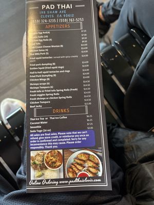 Menu photo 2 Pad Thai Restaurant Clovis, CA