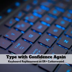 Electronics Repair Plus - Laptop or MacBook keys stuck, missing, or unresponsive? ER+ in Cottonwood offers fast keyboard replacement.
