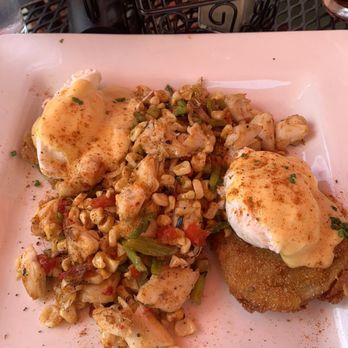 Miss Shirley's Cafe, Inner Harbor - Crab Hash & Fried Green Tomato Eggs Benedict* *** - Breakfast & Brunch Near Me - Baltimore, Maryland Miss Shirley's Cafe, Inner Harbor - Crab Hash & Fried Green Tomato Eggs Benedict* *** - Breakfast & Brunch Near Me - Baltimore, Maryland