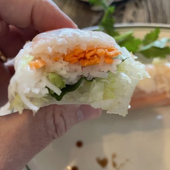 Thai Square - Inside the fresh roll with shrimp - Thai Near Me - Greensboro, North Carolina Thai Square - Inside the fresh roll with shrimp - Thai Near Me - Greensboro, North Carolina