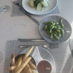 Air Canada Signature Suite - Fries, edamame and salad