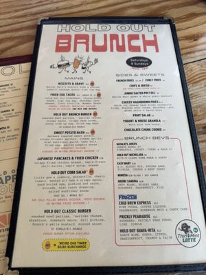 Menu photo 7 Hold Out Brewing Austin, TX