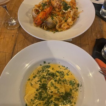 Serafina - Lobster Ravioli and Linguine (fruits of the sea) - Italian Near Me - San Juan, Puerto Rico