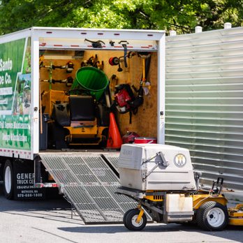 Garrick-Santo Landscape Co. - the back of a moving truck - Landscaping Near Me - Malden, Massachusetts Garrick-Santo Landscape Co. - the back of a moving truck - Landscaping Near Me - Malden, Massachusetts