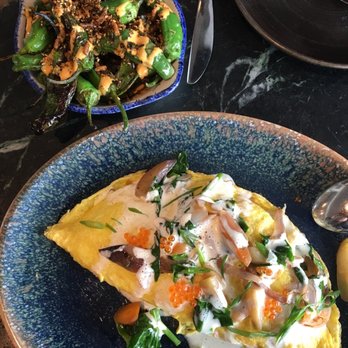 Cabra - Grilled Shishitos + Veggie & Trout Roe Omelette - Peruvian Near Me - Chicago, Illinois