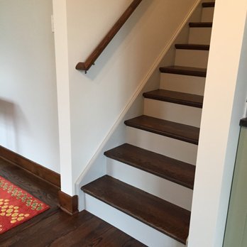 Chicago Painters - Chicago Painters stained baseboard trim and painted the stair risers and walls. - Painters Near Me - Chicago, Illinois Chicago Painters - Chicago Painters stained baseboard trim and painted the stair risers and walls. - Painters Near Me - Chicago, Illinois
