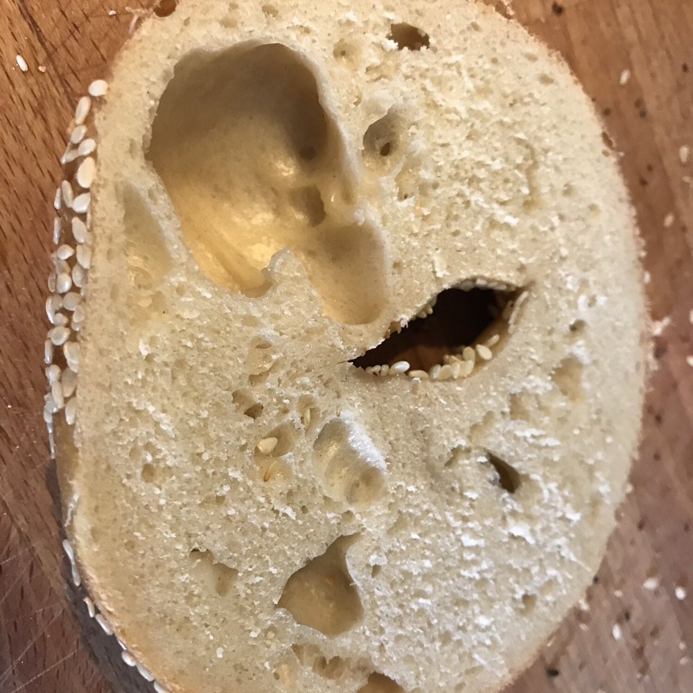 Bagel Baron - a hole in the middle of the bagel - Bagels Near Me - Berkeley, California