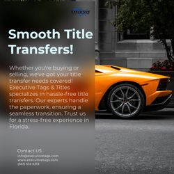Executive Tag & Title Svcs. - DMV Related Services near you! ~ No Appointments!!!