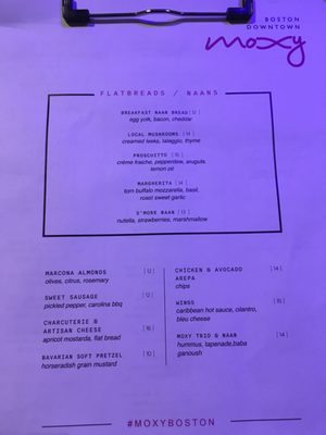 Menu photo 4 Bar Moxy Boston, MA