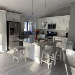 Milano Kitchen & Bath - Amazing renovation  I'm in love with my new square island with seating for 4. This will be our meeting place for family for years to come.