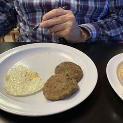 Hillview Family Diner & Ice Cream - Eggs over hard, and turkey sausage
