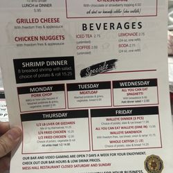 American Legion - Easy simple menu