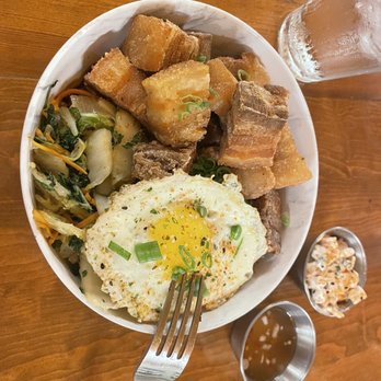 Sunset 89 - Fried Pork Belly with steamed rice - Asian Fusion Near Me - Page, Arizona