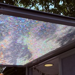 Floral Fox Coffee - Love this window and the sunlight refracting through it.