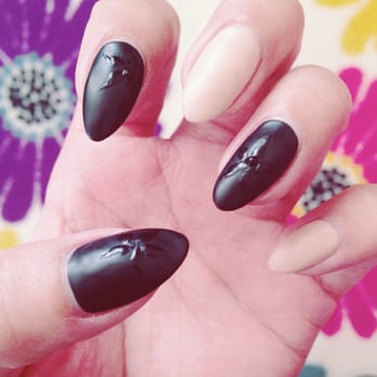 Exotic Nails - Matte nails w/ contrasting shiny flower & matching jewels by Fiona :) - Nail Salons Near Me - West Covina, California Exotic Nails - Matte nails w/ contrasting shiny flower & matching jewels by Fiona :) - Nail Salons Near Me - West Covina, California