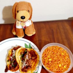 La Taqueria Brand - Vegan birria tacos and rice