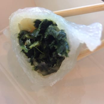 Dim Sum King - Inside the spinach and shrimp dumpling. - Dim Sum Near Me - Sunnyvale, California