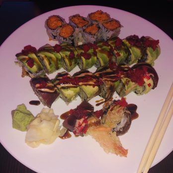 Pink Nori - Spicy Shrimp Roll, Dragon Roll, x Flaming Dragon Roll - Japanese Near Me - Astoria, New York