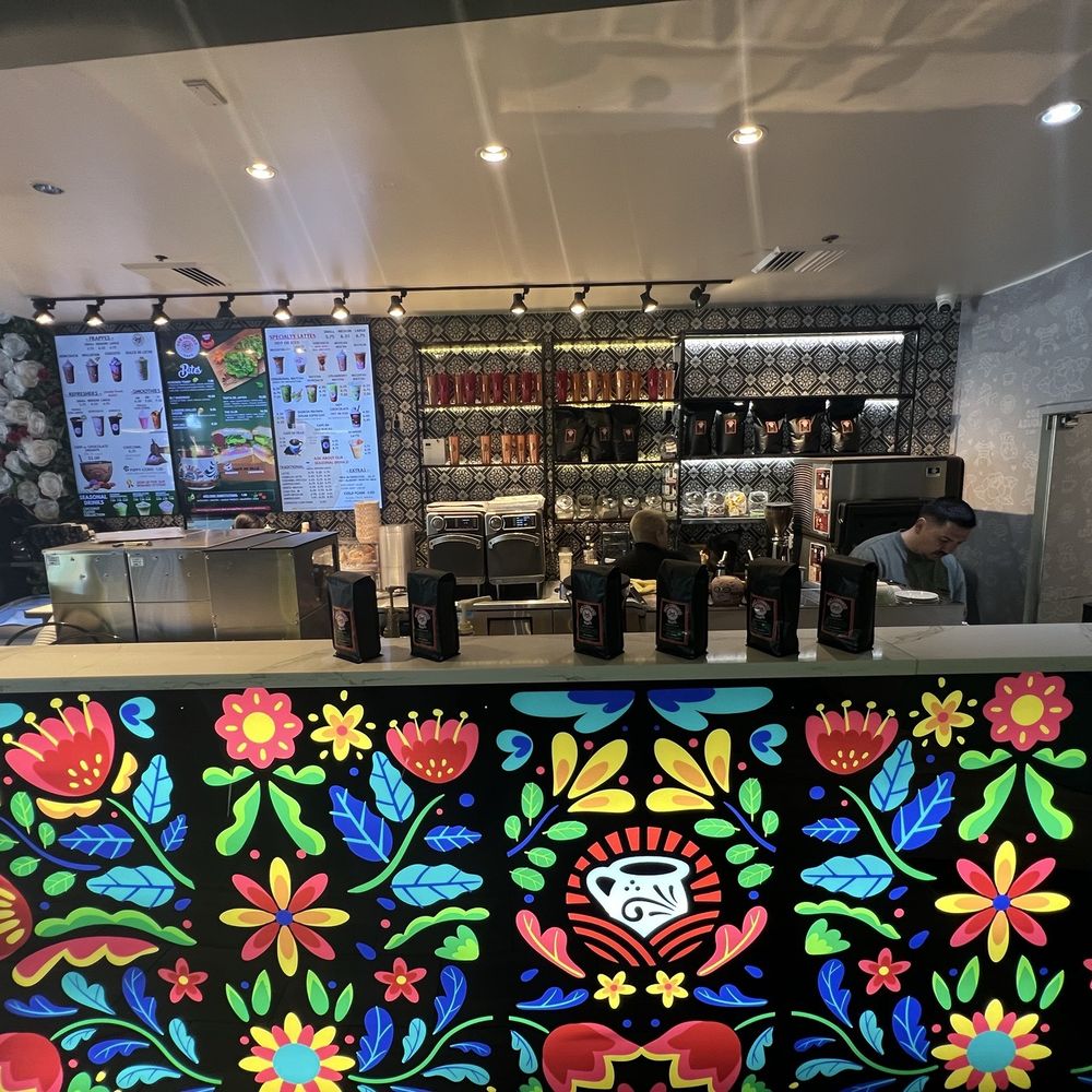 Con Azucar Cafe - Colorful Backlit counter adds to the wonderful ambience - Juice Bars & Smoothies Near Me - San Jose, California