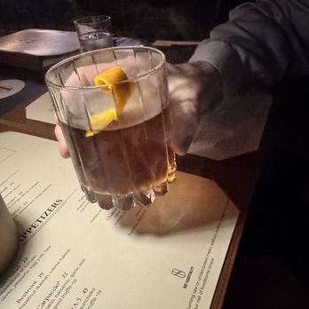 Aris Steakhouse - Smokey old fashioned to start the night - Steakhouses Near Me - Austin, Texas Aris Steakhouse - Smokey old fashioned to start the night - Steakhouses Near Me - Austin, Texas
