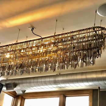 Base Camp Bar & Grill - Light fixture was interesting - Bars Near Me - Snowmass Village, Colorado