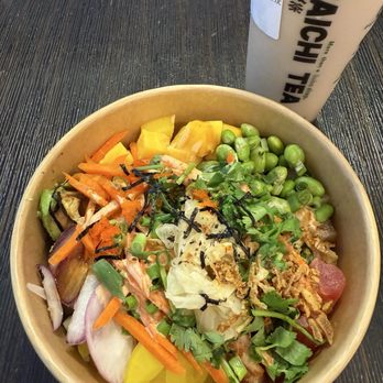 Taichi Bubble Tea - Poke Rice Bowl With Tuna & Yellowtail - Bubble Tea Near Me - Gambrills, Maryland