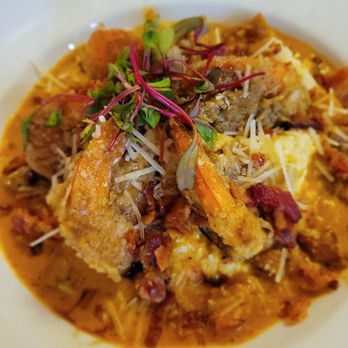 Purple Poulet - Shrimp and Grits - Southern Near Me - Newport, Kentucky Purple Poulet - Shrimp and Grits - Southern Near Me - Newport, Kentucky