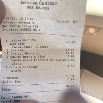 The Mexico Cafe - Price for deluxe burrito and add carne asada for $26.00. - Salad Near Me - Temecula, California The Mexico Cafe - Price for deluxe burrito and add carne asada for $26.00. - Salad Near Me - Temecula, California