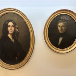 Muzeum Fryderyka Chopina - Portraits of Chopin & George Sand (poet and girlfriend)