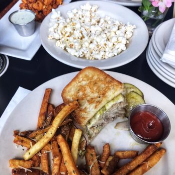 The Sample Room - Cuban with fries, bacon truffle popcorn, and curds. - New American Near Me - Minneapolis, Minnesota The Sample Room - Cuban with fries, bacon truffle popcorn, and curds. - New American Near Me - Minneapolis, Minnesota