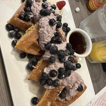 Chicago Waffles - Oak Park - Lemon Blueberry cheesecake waffle - amazing and not too sweet! - Breakfast & Brunch Near Me - Oak Park, Illinois