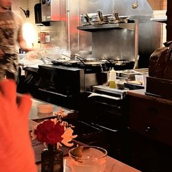 You get to see the food being cooked right there!