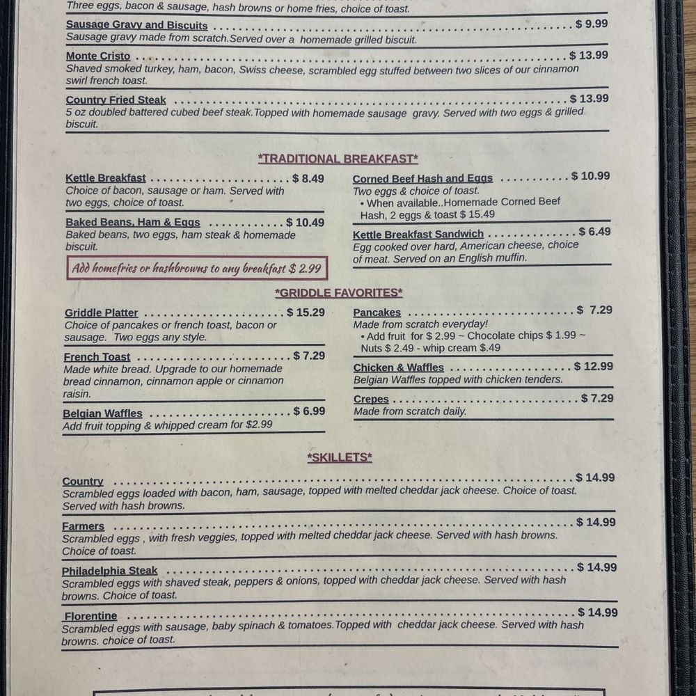 Kopper Kettle - Menu p 1 - Sandwiches Near Me - Topsham, Maine