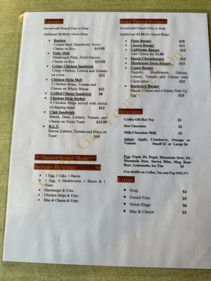 Menu photo 4 Jordan Feed Mill Restaurant Jordan, MN