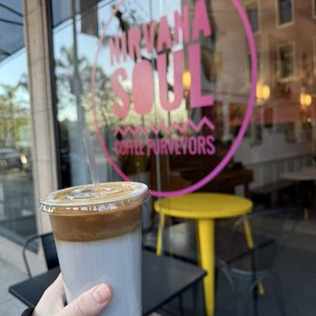 Nirvana Soul Coffee - iced large Ube latte with oatmilk - Coffee & Tea Near Me - San Jose, California Nirvana Soul Coffee - iced large Ube latte with oatmilk - Coffee & Tea Near Me - San Jose, California