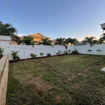 JBL Landscaping Services - Garden bed along fence installed with irrigation. Sprinkler system installed for the lawn. - Landscaping Near Me